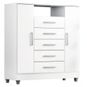 Ver imagem 5 de Comoda 5 Gavetas 2 Portas Branco Isabele