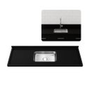 Ver imagem 1 de Pia Cozinha Granito Preto Aracruz 180cm Cuba Inox 14cm Funda:preto Aracruz