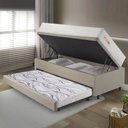 Ver imagem 3 de Bicama Box Baú Linho 88x188 com Colchão Ecoline D33 Ecoflex