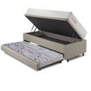 Ver imagem 4 de Bicama Box Baú Linho 88x188 com Colchão Ecoline D33 Ecoflex