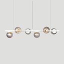 Ver imagem 3 de Lustre Pendente Figo Branco - 6 Globos Esfera de Vidro Fume