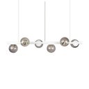 Ver imagem 1 de Lustre Pendente Figo Branco - 6 Globos Esfera de Vidro Fume