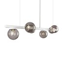 Ver imagem 4 de Lustre Pendente Figo Branco - 6 Globos Esfera de Vidro Fume
