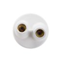 Ver imagem 1 de Kit 10 Plafon Redondo Duplo Bocal Porcelana E-27 Bco - Opl