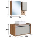 Ver imagem 5 de Kit Gabinete com Cuba e Espelheira 80cm Mel Arenas Proddy Mel Arenas
