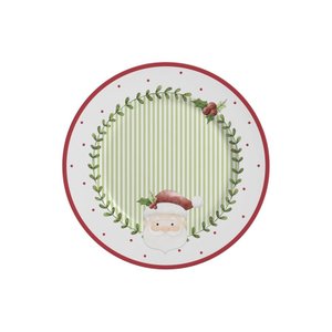 Conjunto com 6 Pratos de Sobremesa Ludic Natal Ø21cm Alleanza Cerâmica