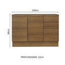 Ver imagem 3 de Balcão de Pia Cozinha 2 Portas e 3 Gavetas (Com Tampo) Rustic Stella Madesa