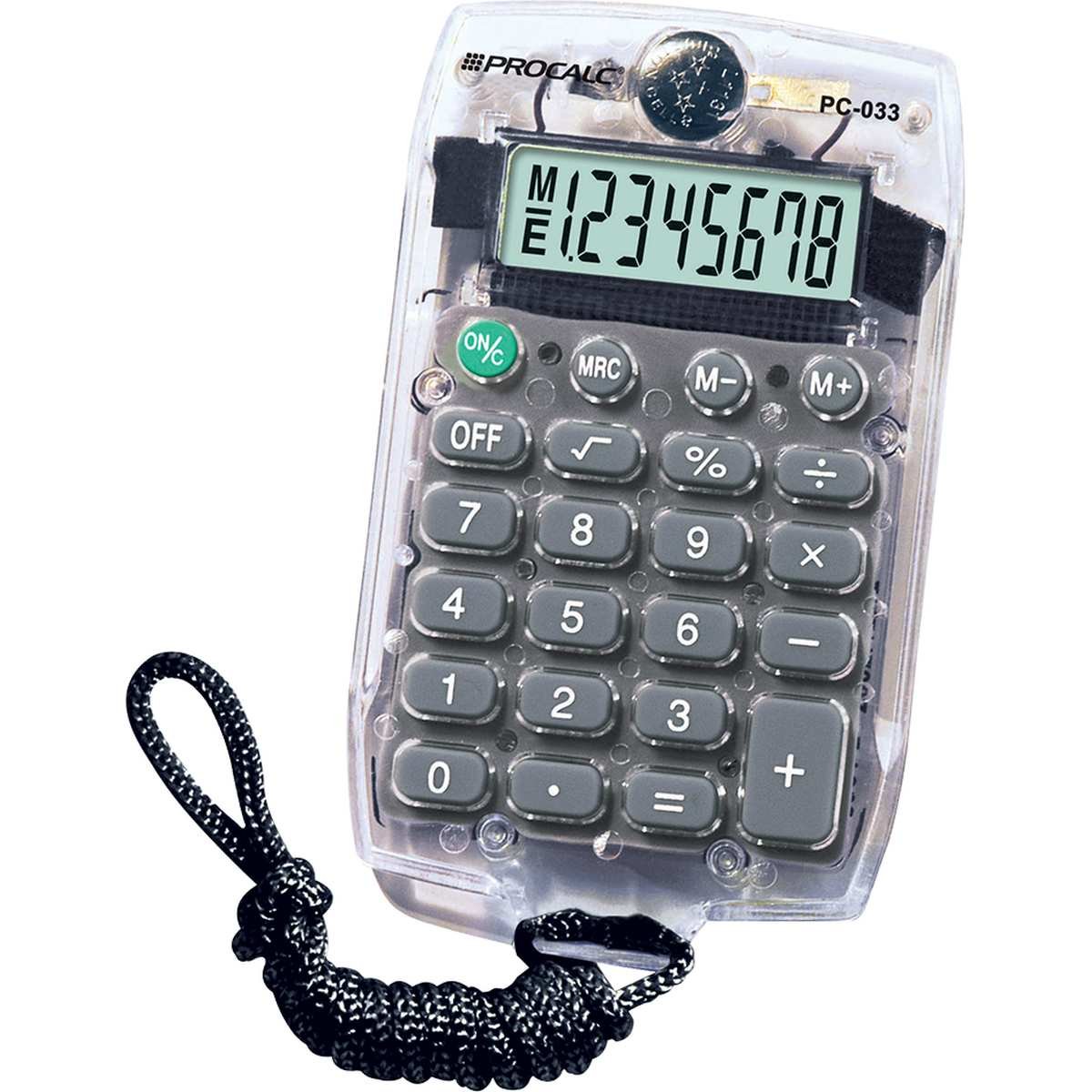 Calculadora De Bolso 8 Dig. Pc033 Transparente