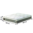 Ver imagem 2 de Colchão Queen PROBEL Casal Molas Ensacadas Guarda Costas Alameda 158x198x30cm Marrom / Branco Probel