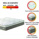 Ver imagem 3 de Colchão Queen PROBEL Casal Molas Ensacadas Guarda Costas Alameda 158x198x30cm Marrom / Branco Probel