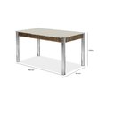 Ver imagem 3 de Conjunto Sala de Jantar Mesa Natani 160x90cm com 6 Cadeiras Natani Junco Yescasa Bege/Cromado