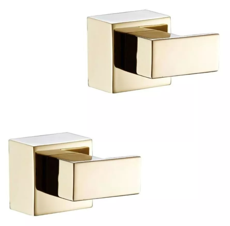 Kit 2 Acabamentos Gold Dourado para Registro Base Deca 3/4-1/2 Pressão Gaveta Jiwi Wj-4916-md-gd - 2