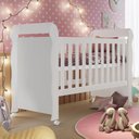 Ver imagem 1 de Berço Mini Cama Infantil Padrão Americano Com Rodízios Branco Mirelle Carolina