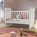 Ver imagem 2 de Berço Mini Cama Infantil Padrão Americano Com Rodízios Branco Mirelle Carolina