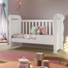 Berço Mini Cama Infantil Padrão Americano Com Rodízios Branco Mirelle Carolina - 2