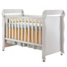 Berço Mini Cama Infantil Padrão Americano Com Rodízios Branco Mirelle Carolina - 4
