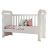Berço Mini Cama Infantil Padrão Americano Com Rodízios Branco Mirelle Carolina - 5