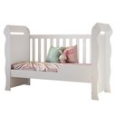 Ver imagem 5 de Berço Mini Cama Infantil Padrão Americano Com Rodízios Branco Mirelle Carolina