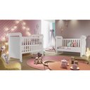 Ver imagem 3 de Berço Mini Cama Infantil Padrão Americano Com Rodízios Branco Mirelle Carolina