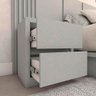 Cama Queen e Cabeceira C/ 2 Mesas e 2 Gavetas Mdf sob Medida Cor:prata - 10