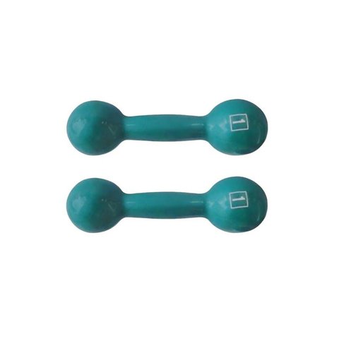 Kit Iniciante Par Halteres Ferro Emborrachado Academia 1kg