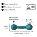 Ver imagem 3 de Kit Iniciante Par Halteres Ferro Emborrachado Academia 1kg