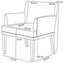 Ver imagem 5 de Kit 3 Poltronas Decorativas Sala De Estar E Recepção Beatriz W01 Bouclê Preto - Lyam Decor