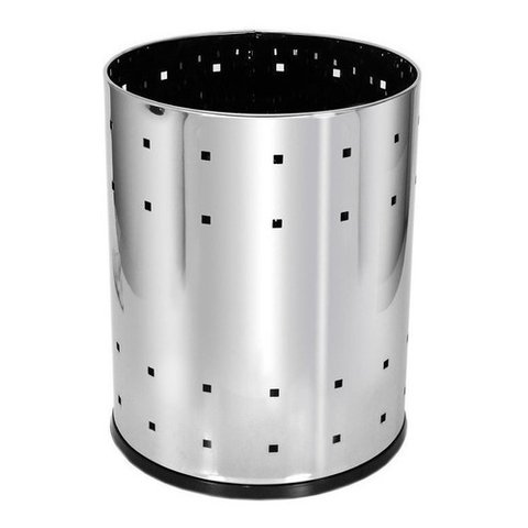 Lixeira Aço Inox Casa ou Escritório 22 Litros Telada Cor:inox