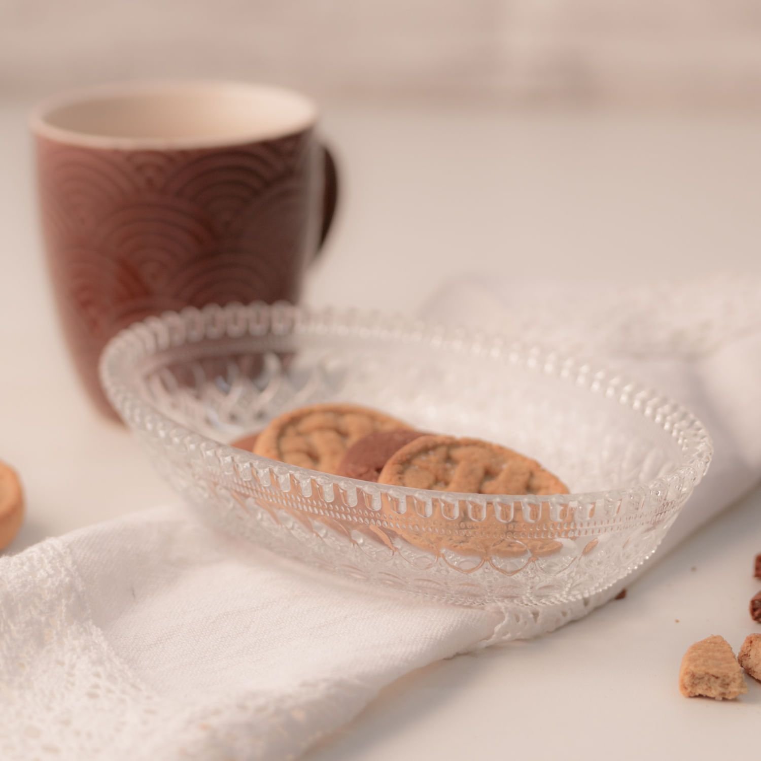 Prato de Vidro Balls 17 Cm X 10,5 Cm X 3,5 Cm Lyor