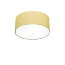 Ver imagem 1 de Plafon Cilíndrico Md-3010 Cúpula em Tecido 30x12cm Algodão Crú - Bivolt