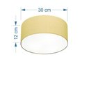 Ver imagem 2 de Plafon Cilíndrico Md-3010 Cúpula em Tecido 30x12cm Algodão Crú - Bivolt