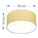 Ver imagem 4 de Plafon Cilíndrico Md-3010 Cúpula em Tecido 30x12cm Algodão Crú - Bivolt