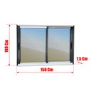 Ver imagem 4 de Janela Alumínio Elite 2 Folhas Moveis 100 x 150 V.Reflex Mix Preto Brimak