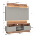Ver imagem 4 de Rack com Painel para TV até 65 Polegadas 180CMX195CM 2 Gavetas BP107010 Cinza