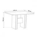 Ver imagem 3 de Mesa de Jantar 4 Lugares Blanc Mel/cinza/grafite - Viero Móveis