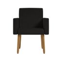 Ver imagem 6 de Kit 5 Cadeiras Poltronas Decorativa - Escritório - Recepção Cor:preta