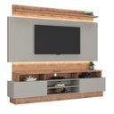 Ver imagem 4 de Rack com Painel para TV até 65 Polegadas 220CMX195CM 2 Gavetas BP Foscarini Cinza