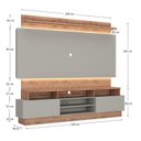Ver imagem 3 de Rack com Painel para TV até 65 Polegadas 220CMX195CM 2 Gavetas BP Foscarini Cinza