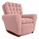 Ver imagem 2 de Poltrona Luxo Amamentação Balanço Lumiére Bouclé Bege Rose Liso
