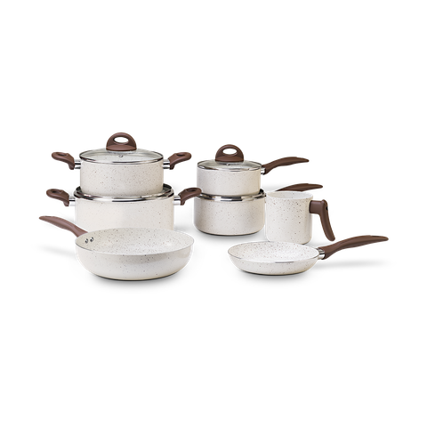 Jogo de Panelas 7 Peças Brinox Ceramic Life Vanilla Brinox