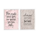 Ver imagem 1 de Kit 2 Quadros Decorativos Quarto Casal Amor Frases