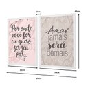Ver imagem 4 de Kit 2 Quadros Decorativos Quarto Casal Amor Frases
