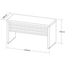 Ver imagem 5 de Mesa para Escritório e Home Office Atria Executiva 135 Cm A02 Carvalho Branco - Lyam Decor