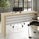 Ver imagem 2 de Mesa para Escritório e Home Office Atria Executiva 135 Cm A02 Carvalho Branco - Lyam Decor