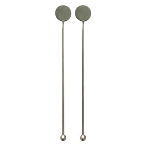 KIT MISTURADORES BOLINHA PARA DRINK 2 PECAS EM ACO INOX 19CM