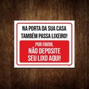 Ver imagem 1 de Placa Sinalização - Não Deposite Seu Lixo Aqui 27X35