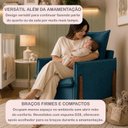 Ver imagem 4 de Poltrona de Amamentação Decorativa para Quarto de Bebê Pés Madeira Maciça Ternura