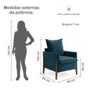 Ver imagem 3 de Poltrona de Amamentação Decorativa para Quarto de Bebê Pés Madeira Maciça Ternura