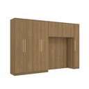 Ver imagem 5 de Quarto Modulado Adapt 9 Portas 2 Gavetas MDP 349cm Nogueira