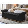 Baú para Quarto Pé de Cama Box King Size Madeira Grécia:preto - 1